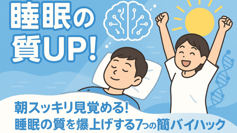 朝スッキリ目覚める!睡眠の質を爆上げする7つの簡単バイハック